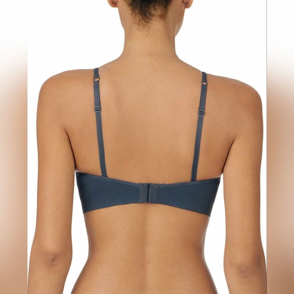 (Lot of 9) DKNY 2pk Seamless Bra Soft Stretch Back Close Adjustable Ink/Aluminum - Picture 6 of 9